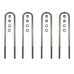 ICON Vehicle Dynamics 19-inch black E-coated Grade 8 steel U-bolts with nuts and washers for Ford Super Duty.