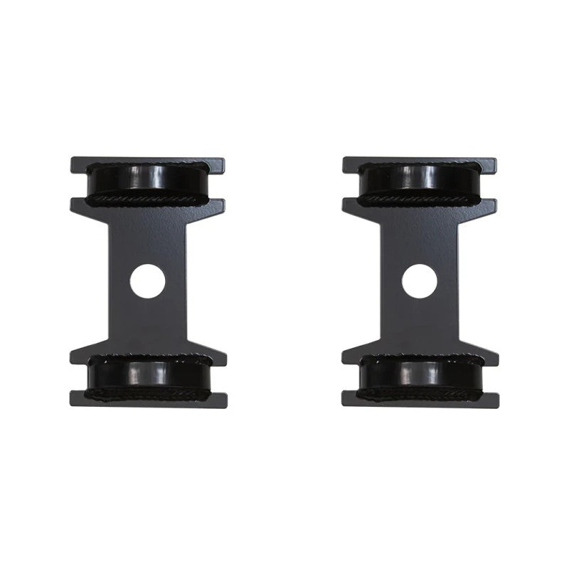 ICON 65501 semi-gloss black powder coated steel U-bolt plate kit for 2011-2025 Ford F-250 and F-350 Super Duty trucks.