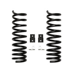 ICON Vehicle Dynamics 2.5-inch front dual rate coil springs with black powder coat finish for Ram 2500 and 3500 trucks.