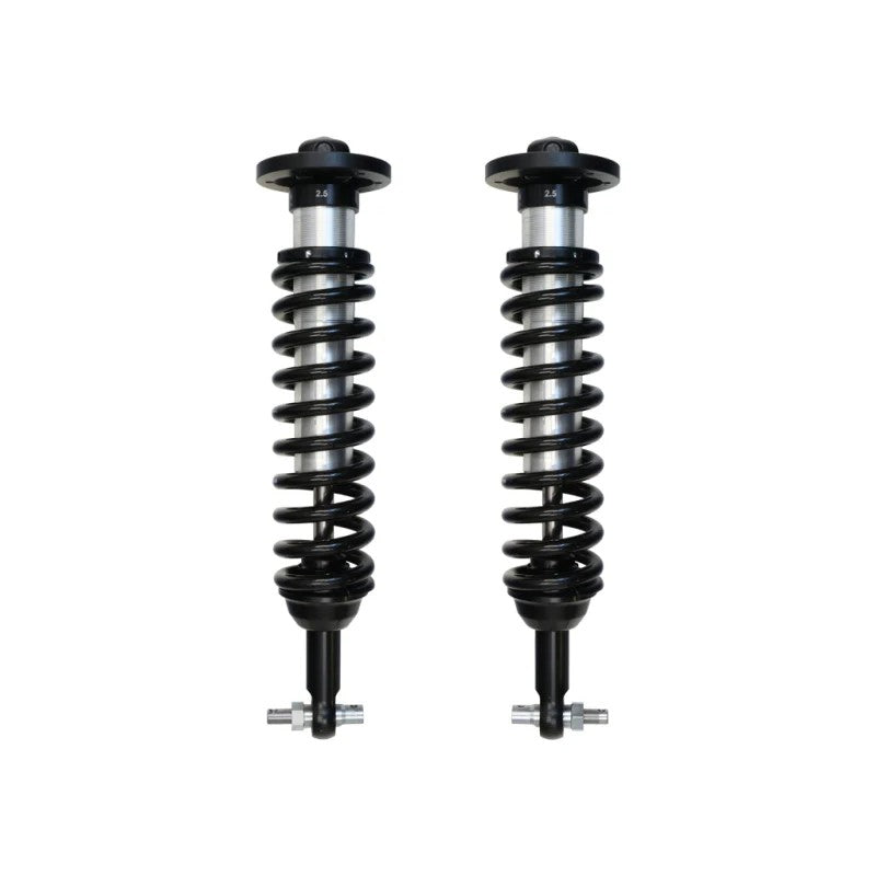 ICON 2.5 Series VS IR front coilover kit featuring Eibach coil springs and CAD-plated shock bodies.