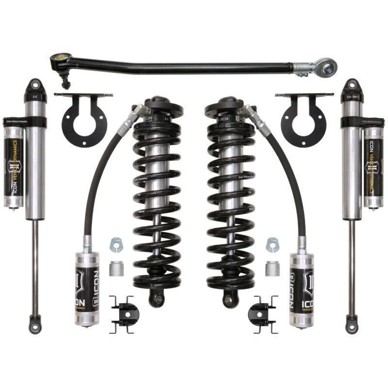 ICON Stage 3 suspension kit with 2.5 VS Series remote reservoir coilovers and piggyback rear shocks for Ford Super Duty