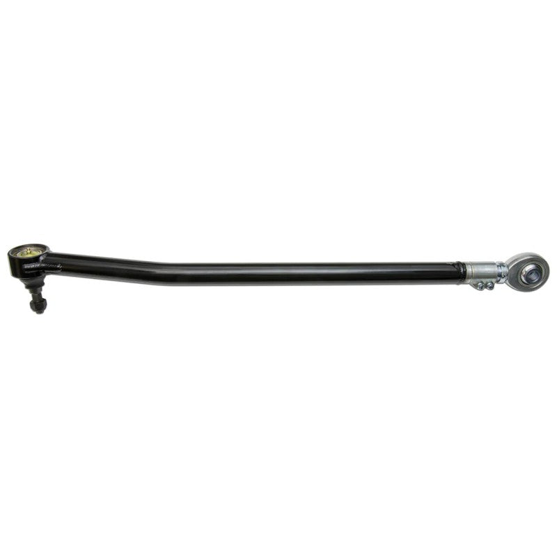 ICON black powder-coated adjustable track bar with FK rod end and adjuster sleeve for 2017-2025 Ford Super Duty.