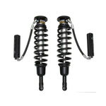 ICON 3.0 Series front coilovers with finned remote reservoirs and CDCV adjusters for 2017-2021 Ford Raptor.