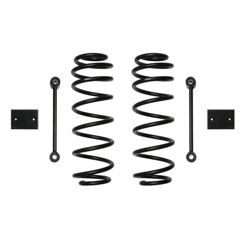 ICON Vehicle Dynamics 2.5 inch rear dual-rate coil springs with sway bar links and spacers for 2018-2023 Jeep Wrangler JL.