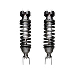 ICON 2.5 Series V.S. IR front coilover assembly for Ram 1500 with black coil springs and CAD-plated bodies.