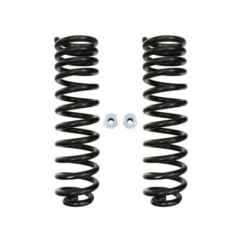 ICON 2.5 inch dual rate front coil springs and caster correction cams for 2020-2022 Ford Super Duty trucks.
