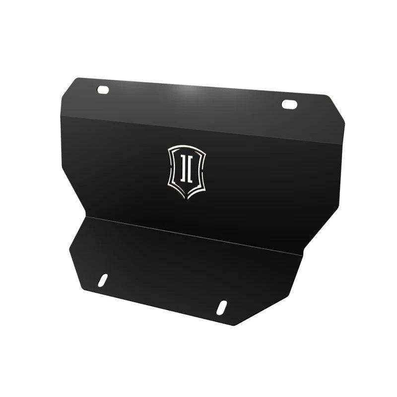 ICON Vehicle Dynamics semi-gloss black powder coated 1/8-inch aluminum front splash guard for 2020-2022 GM HD trucks