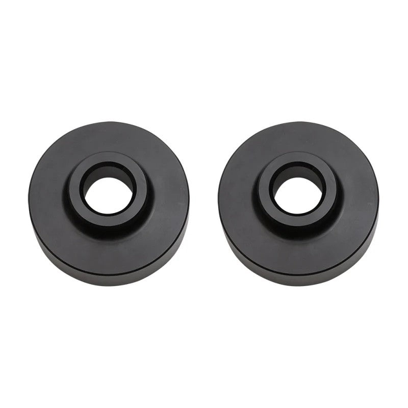 ICON Vehicle Dynamics black anodized billet aluminum 1.38-inch rear coil spacers for 2020-2023 Jeep Gladiator JT.