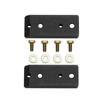 ICON black anodized billet aluminum rear sway bar relocation brackets and mounting hardware for 2020-2022 Jeep Gladiator JT