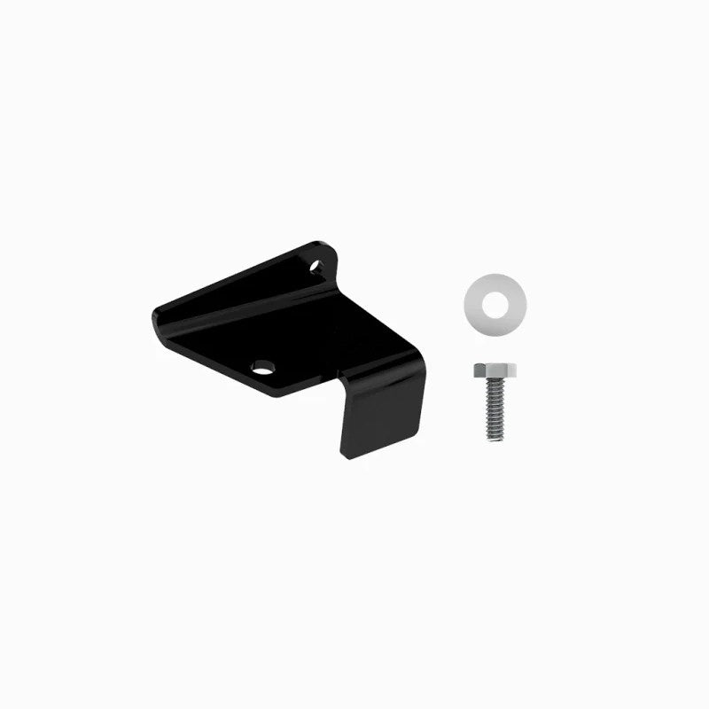 Black powder coated CNC bent steel sensor linkage bracket for 2021-2025 Ford F-150 dynamic headlights.