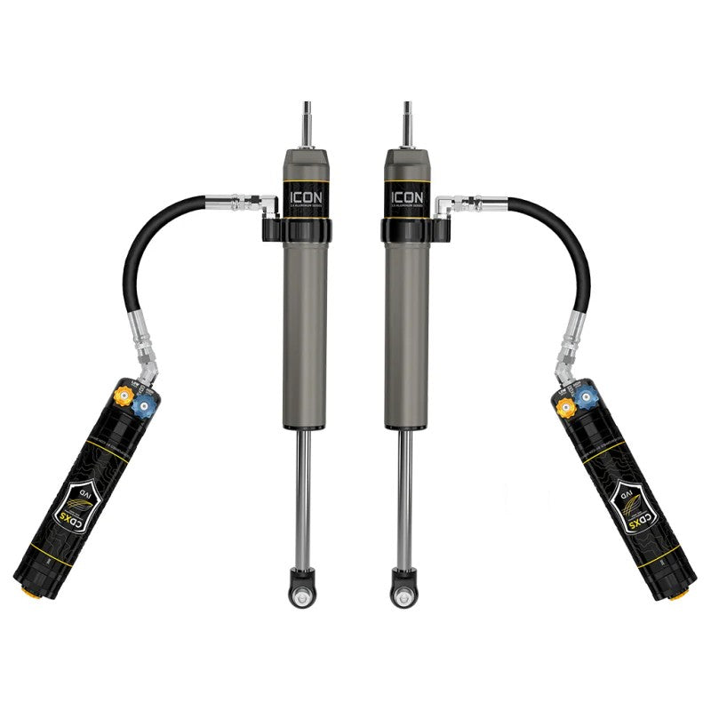 ICON V.S. 2.5 Series rear shocks with remote reservoirs and CDXS adjustment knobs for 2022-2025 Toyota Tundra