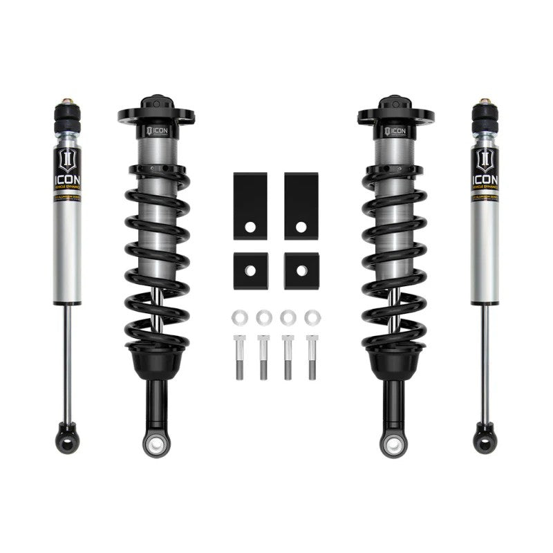 ICON Stage 3 Suspension System with 2.5 Series front coilovers and 2.0 Aluminum Series rear shocks for Toyota Tundra.