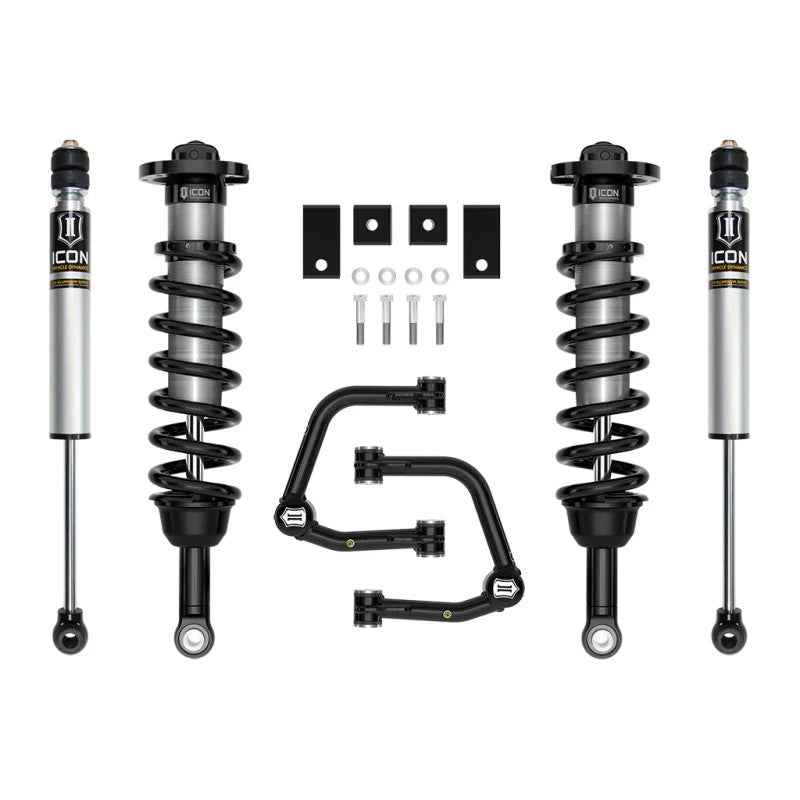 ICON Stage 4 suspension kit including 2.5 Series front coilovers, tubular upper control arms, and 2.0 rear shocks.