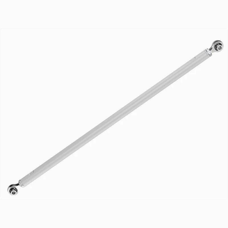 Satin clear anodized 6061 billet aluminum adjustable track bar with FK rod ends and jam nuts