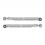 ICON CNC machined 6061 billet aluminum rear lower link kit with black anodized finish and nylon rock sliders