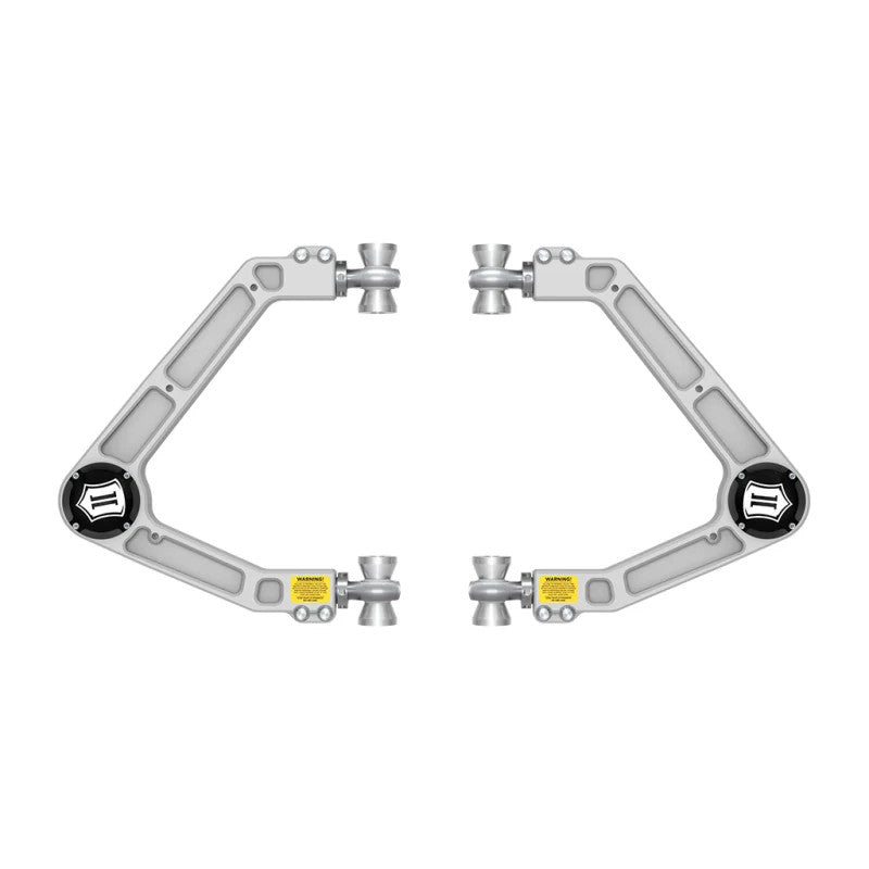 ICON 6061 billet aluminum upper control arms with Delta Joint PRO for 2023-2024 Chevrolet Colorado and GMC Canyon.