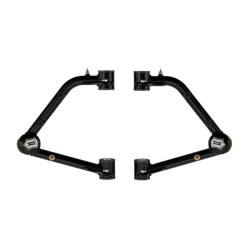 ICON black powder-coated tubular upper control arms with Delta Joint PRO for 2023-2024 Colorado and Canyon