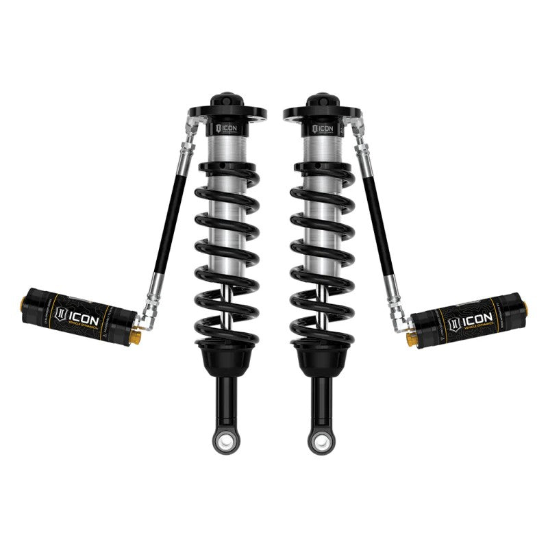 ICON V.S. 2.5 Series front remote reservoir coilovers with CDCV adjustment for 2024-2025 Toyota Land Cruiser.