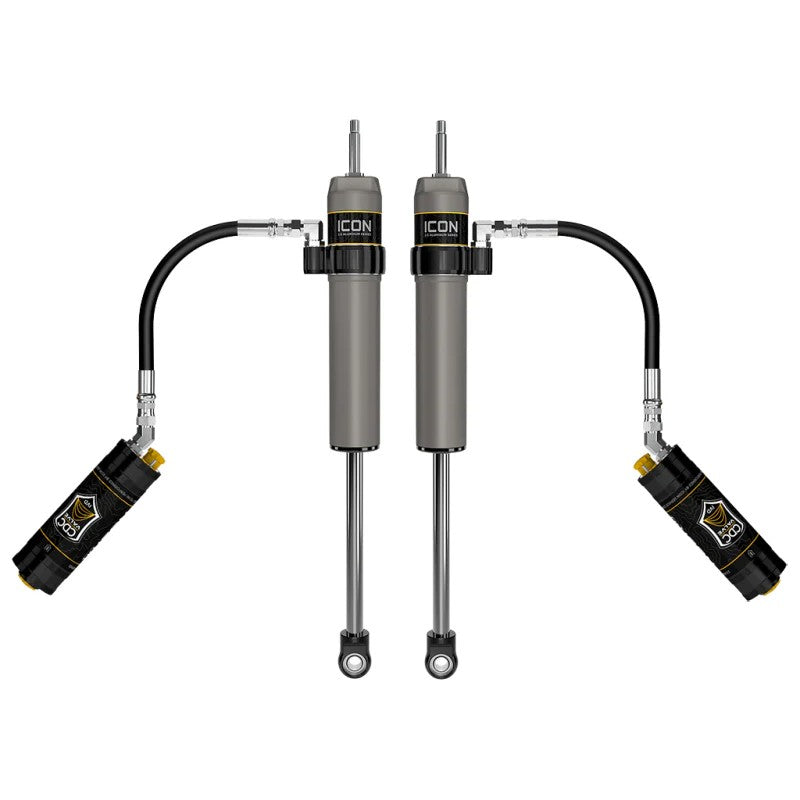ICON 2.5 Series VS remote reservoir rear shocks with CDCV adjustment knobs and mounting hardware for 2024-2025 Tacoma.