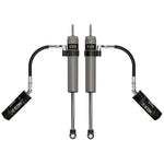 Pair of ICON V.S. 2.5 Series rear remote reservoir shocks for 2024-2025 Toyota Tacoma with 7/8 inch induction hardened shafts.