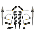 ICON Stage 5 suspension kit for 2024-2025 Tacoma with remote reservoir coilovers, rear shocks, and billet aluminum UCAs.