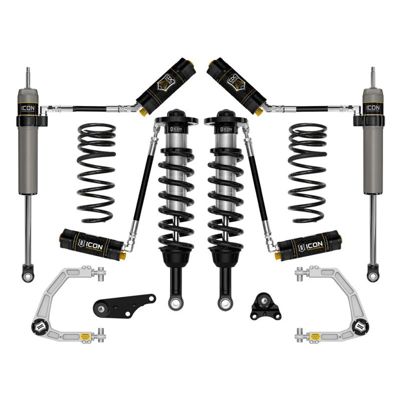 ICON Stage 5 suspension system for 2024-2025 Toyota Tacoma with remote reservoir shocks and billet aluminum UCAs