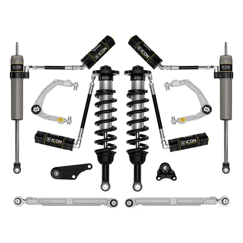 ICON Stage 7 suspension kit with remote reservoir shocks, billet aluminum control arms, and rear links for 2024-2025 Tacoma