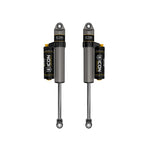 ICON VS 2.5 Series aluminum rear shocks with piggyback reservoirs and CDCV adjustment knobs for 2021-2025 Ford F-150.