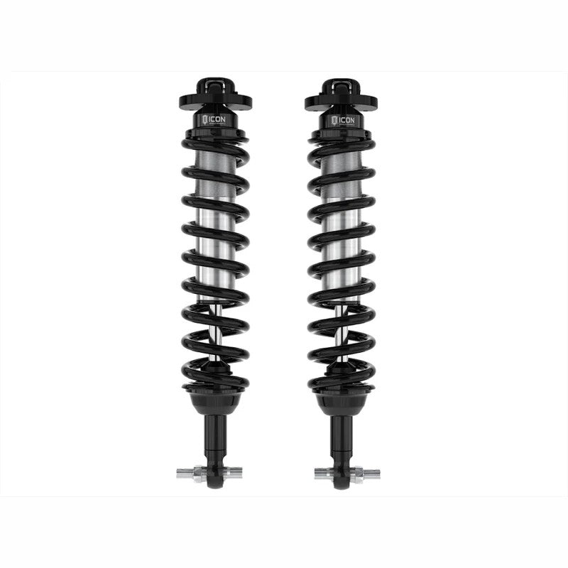 ICON V.S. 2.5 Series IR front coilover shock with coil spring and CAD plated body for 2021-2023 Ford Bronco.