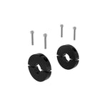 ICON black anodized 6061 aluminum 1/2 inch coilover bump stop spacers for 7/8 inch shafts.
