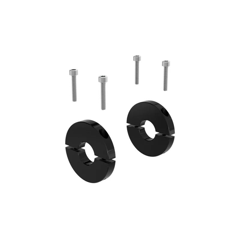 Black anodized 6061 aluminum ICON 3/8-inch coilover bump stop spacers for 7/8-inch shafts.