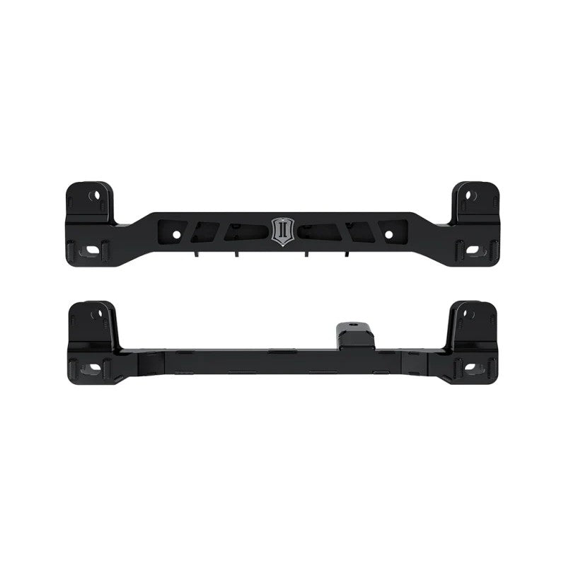 ICON Vehicle Dynamics black powder coated 1/4-inch steel front crossmember kit for 2022-2024 Toyota Tundra.