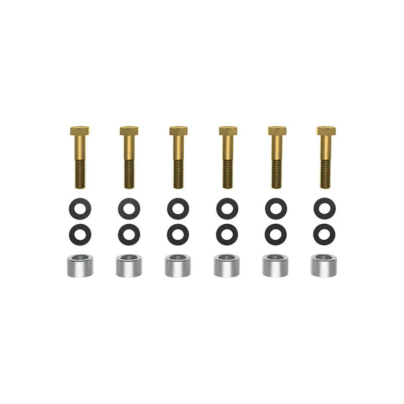 ICON TRD skid plate spacer kit including CNC machined zinc-plated steel spacers and Grade 8 mounting hardware.