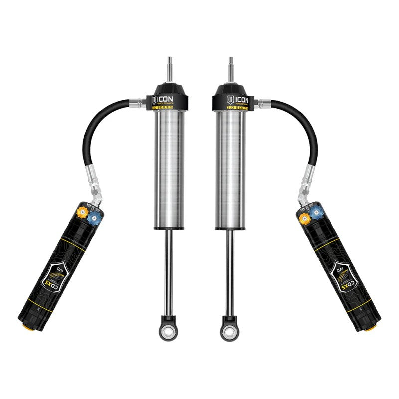 ICON 3.0 Series VS CDXS RR remote reservoir rear shocks with 10-position adjustment for 2022-2025 Tundra and Sequoia.