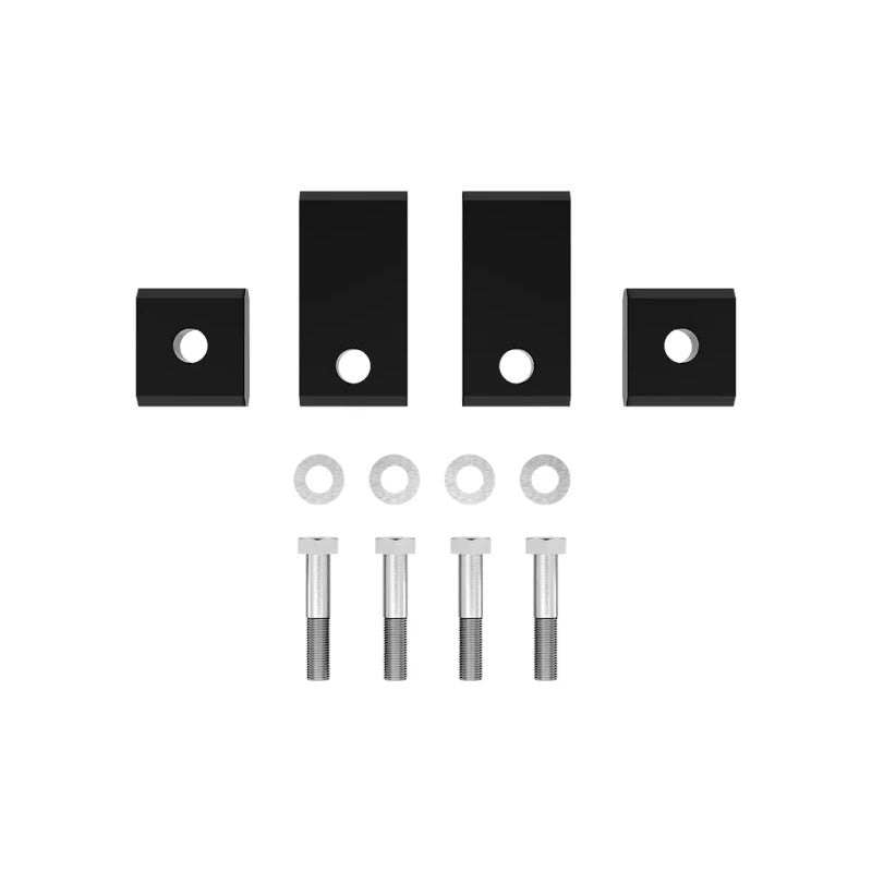 Black anodized ICON CNC machined 6061 aluminum sway bar drop brackets with mounting hardware for 2022-2025 Toyota Tundra