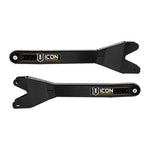 ICON 64043 fabricated fully boxed radius arms in semi-gloss black for 2023-2025 Ford Super Duty trucks.