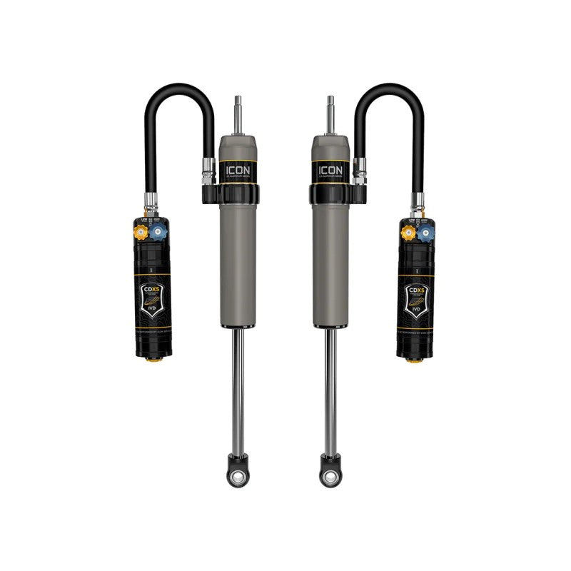 ICON V.S. 2.5 Aluminum Series rear remote reservoir shock with CDXS adjustment knobs for 2024-2025 Toyota Tacoma