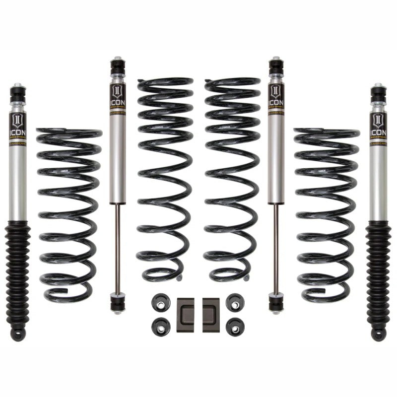 ICON Stage 1 3-inch lift kit for 1991-1997 Toyota Land Cruiser featuring 2.0 Aluminum shocks and dual-rate springs.