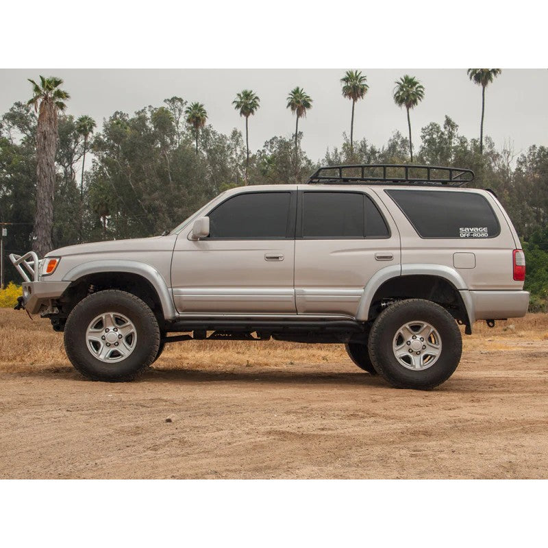 ICON Stage 3 suspension system for 1996-2002 Toyota 4Runner including remote reservoir coilovers and billet control arms