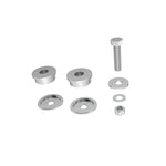 ICON Delta Joint Retrofit Hardware Kit featuring zinc-plated spindle adapters and mounting hardware for Toyota trucks.