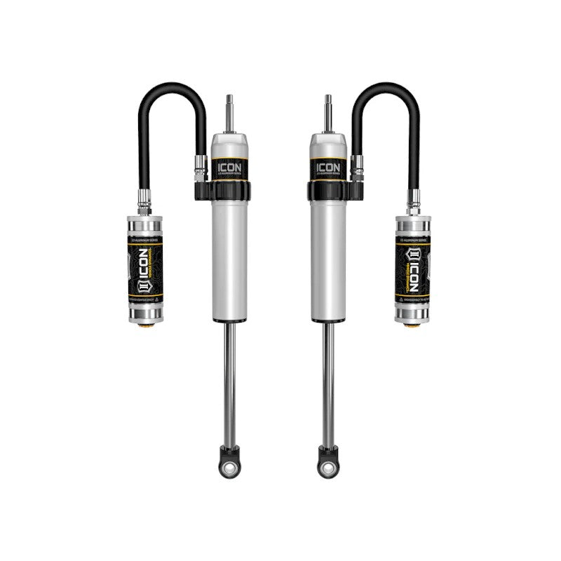ICON 2.5 Series VS RR remote reservoir aluminum front shocks with 7/8 inch shafts for 100 Series Land Cruiser.