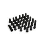 Set of thirty-two black ICON Alloys splined lug nuts and one matching installation key tool.