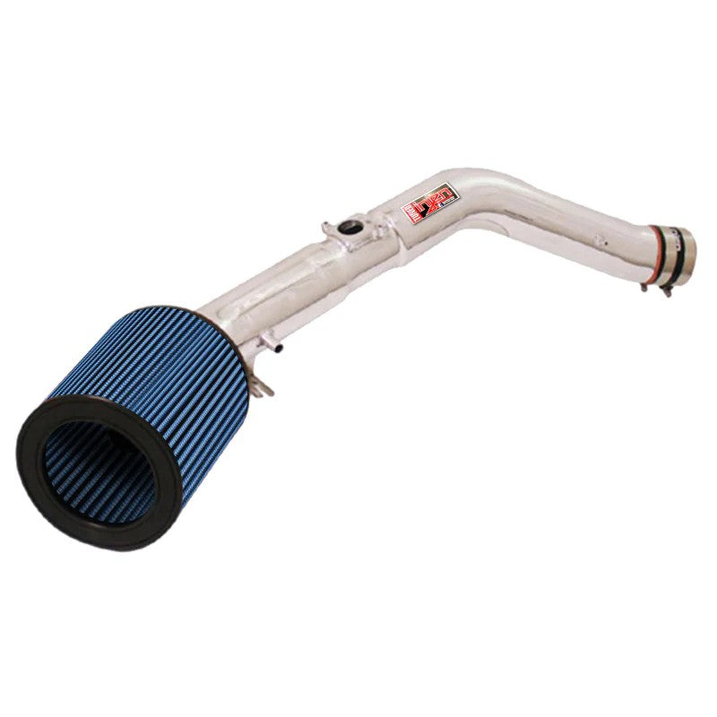Polished 6061-T6 aluminum Injen Power-Flow air intake system with SuperNano-Web dry filter for 2000-2004 Toyota Tacoma.