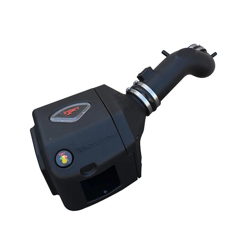 Injen Evolution Series sealed air intake system with black roto-molded housing and dry SuperNano-Web filter.