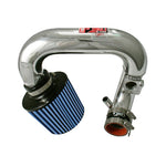 Polished T6-6061 aluminum Injen IS Performance short ram air intake with a blue SuperNano-Web dry filter.