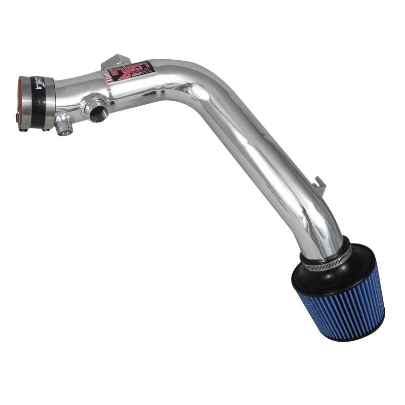 Polished Injen SP Series cold air intake with 6061-T6 aluminum piping and SuperNano-Web dry filter.