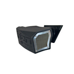 Black rotomolded polyethylene ram air scoop with stainless steel mesh screen for Injen Evolution Jeep JK intake systems.