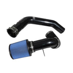 Black powder-coated Injen SP Series 6061-T6 aluminum cold air intake with SuperNano-Web dry air filter for Honda Accord.