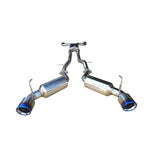 Injen SES1997TT cat-back exhaust system with stainless steel mandrel-bent piping and dual burnt titanium tips.