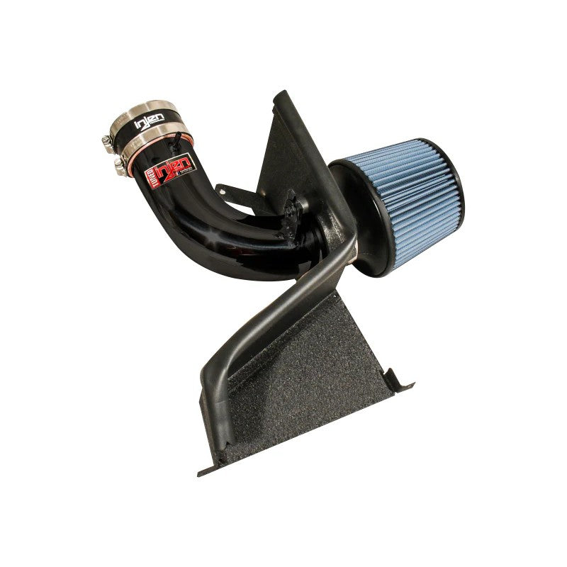 Injen SP Series black aluminum short ram intake with SuperNano-Web dry filter and custom heat shield.